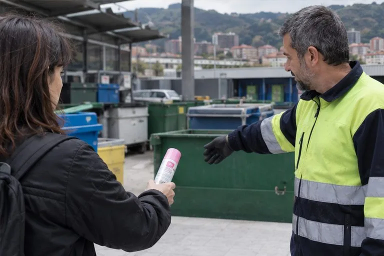 Cómo tirar un aerosol en Bilbao: contenedor amarillo o Bilbogarbi