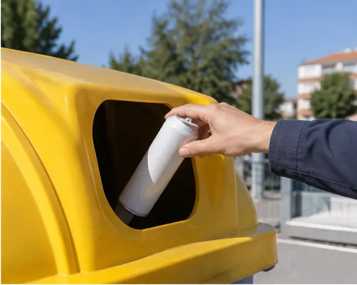 Cómo tirar un aerosol en Jerez de la Frontera: contenedor amarillo o punto limpio