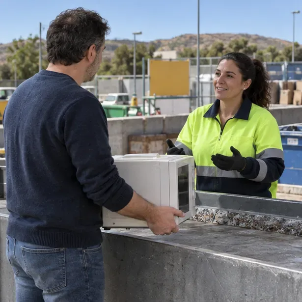Cómo tirar un microondas en Almería: punto limpio, recogida y consejos