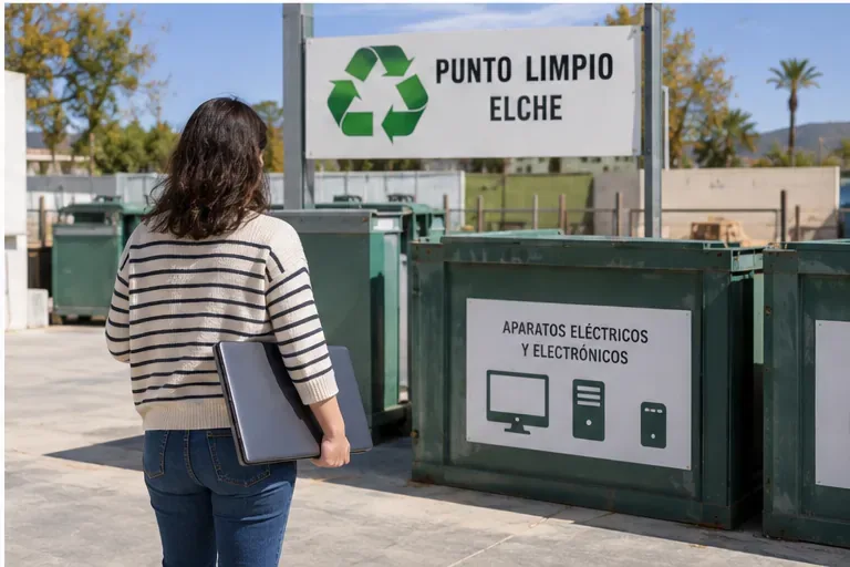 Cómo tirar un portátil en Elche: puntos limpios, borrado de datos y opciones seguras
