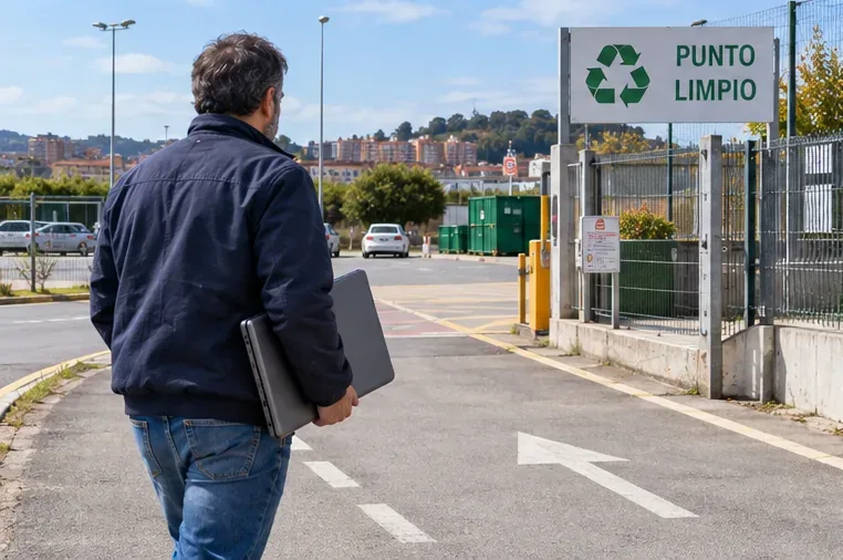 Cómo tirar un portátil en Gijón: puntos limpios, borrado de datos y opciones de entrega
