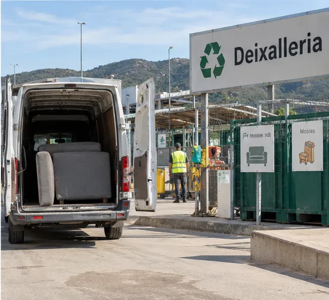Cómo tirar un sofá en Badalona: días, horarios y opciones correctas en 2026