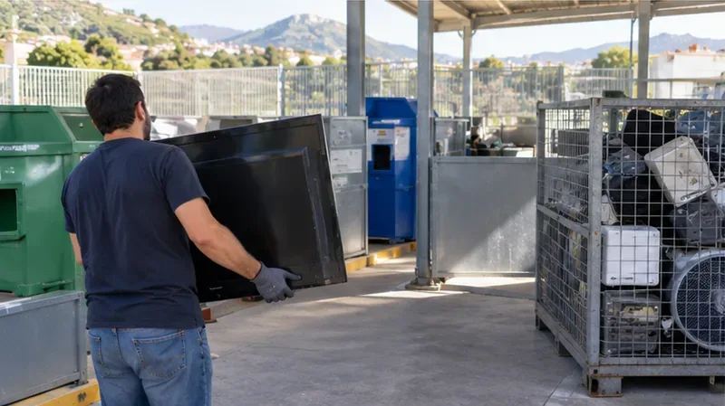 Cómo tirar un televisor en Málaga: dónde llevarlo y qué opción conviene