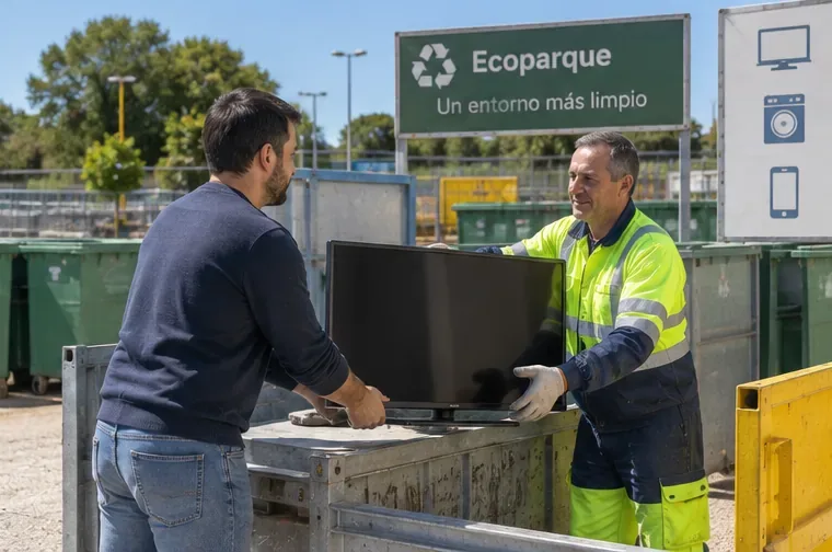 Cómo tirar un televisor en Murcia: ecoparque, recogida al comprar otro y errores que conviene evitar