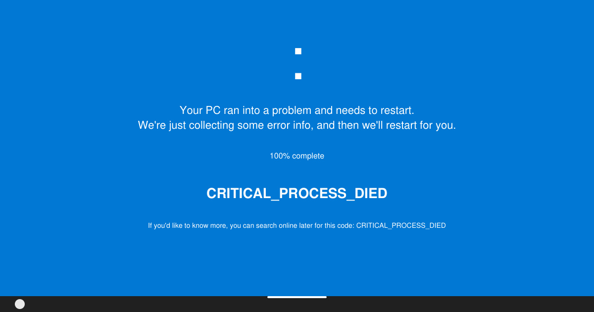 Critical Process Died Windows 11