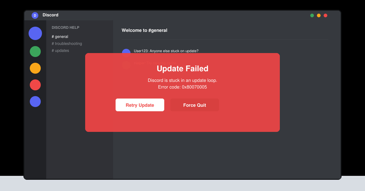 Discord Update Failed Loop