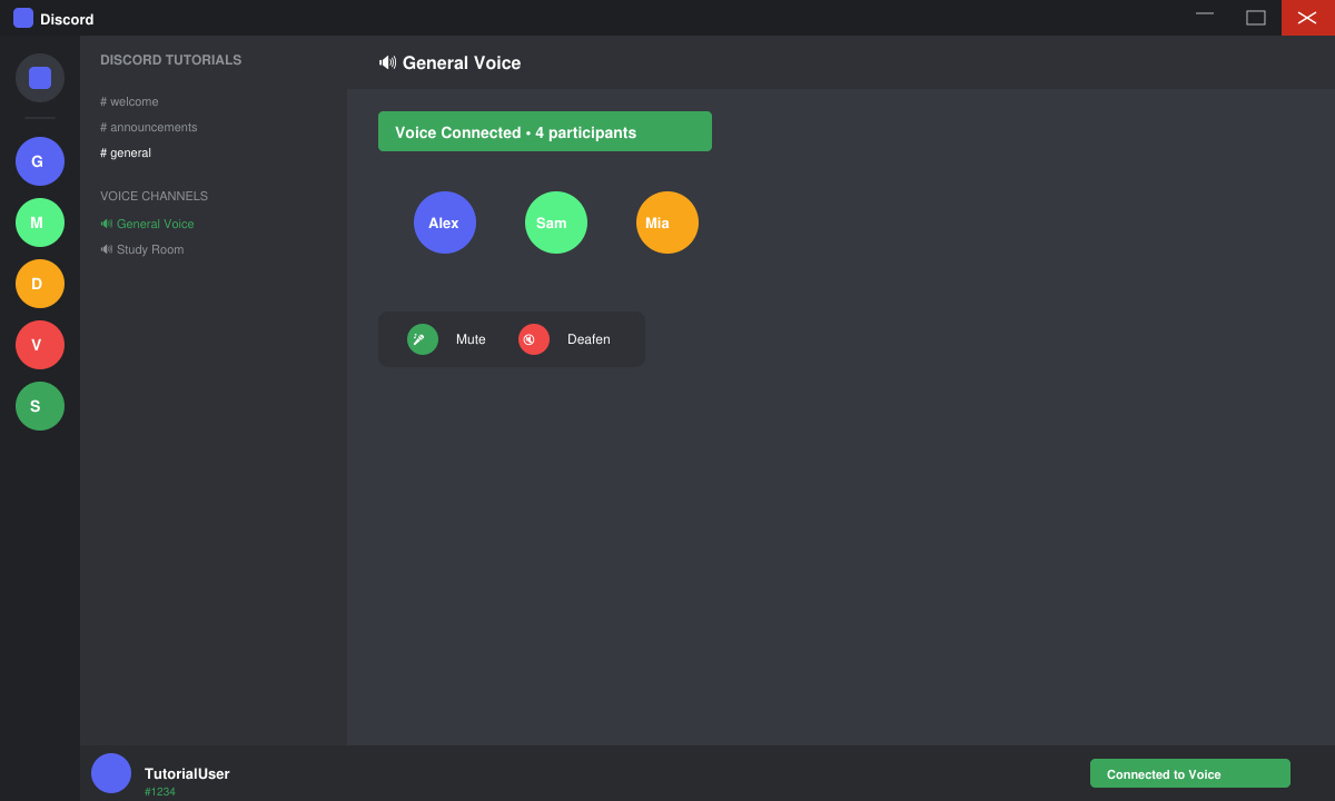 Discord app running on Windows after successful installation