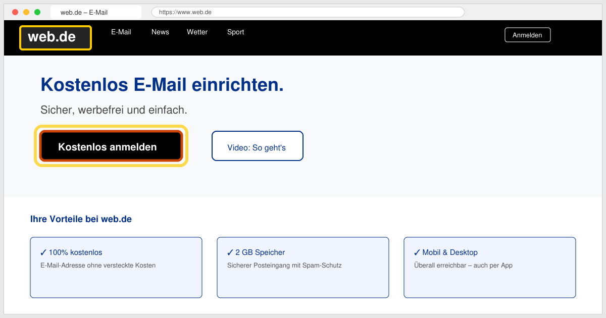 E mail kostenlos web de