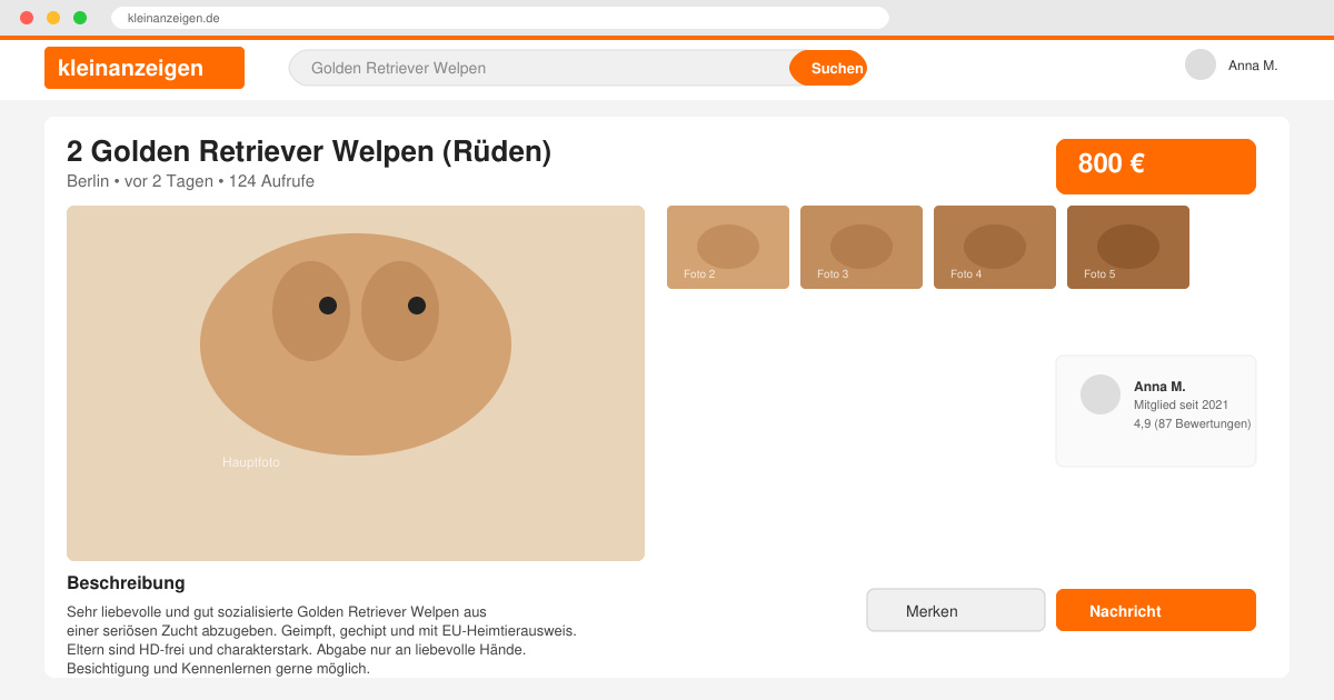 Ebay kleinanzeigen hunde verkaufen