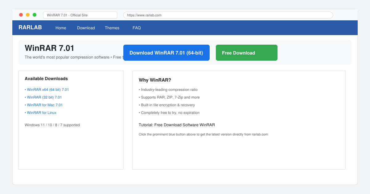 Free Download Software WinRAR