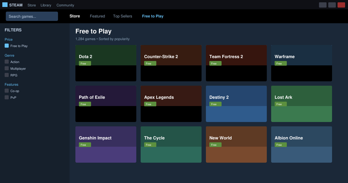 Free Games for PC Steam