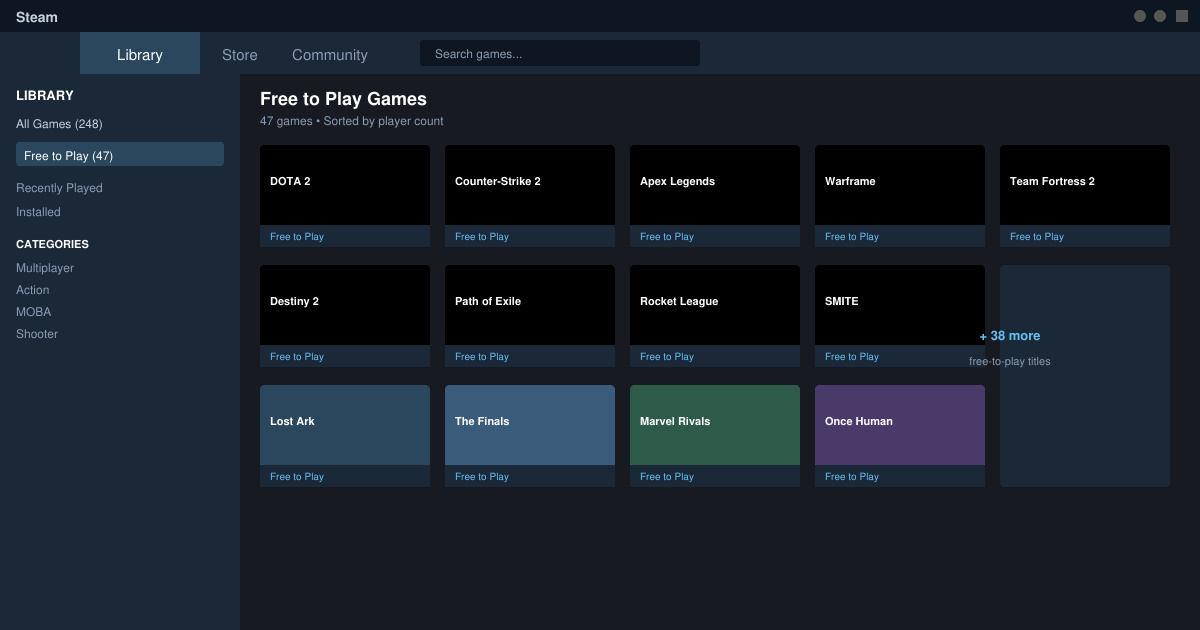 Free to Play Games on Steam