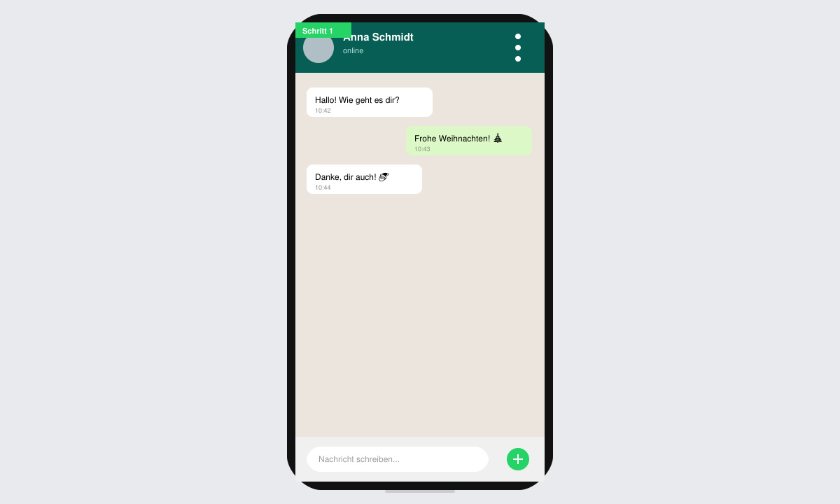 WhatsApp Chat öffnen für Frohe weihnachten WhatsApp kostenlos