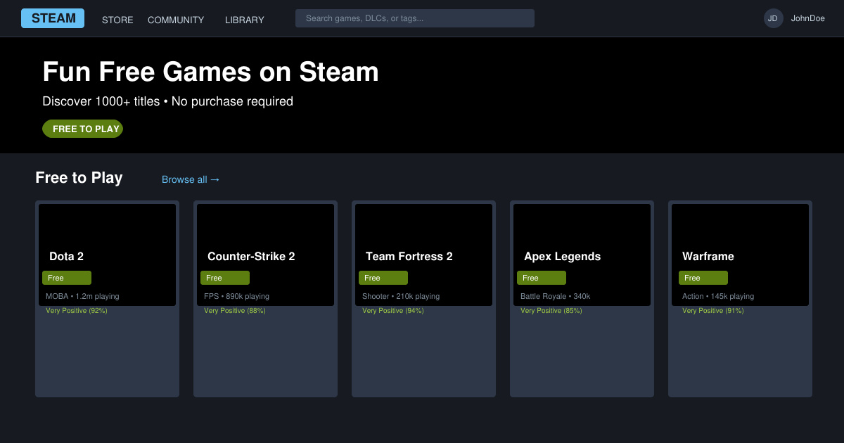 Fun Free Games on Steam