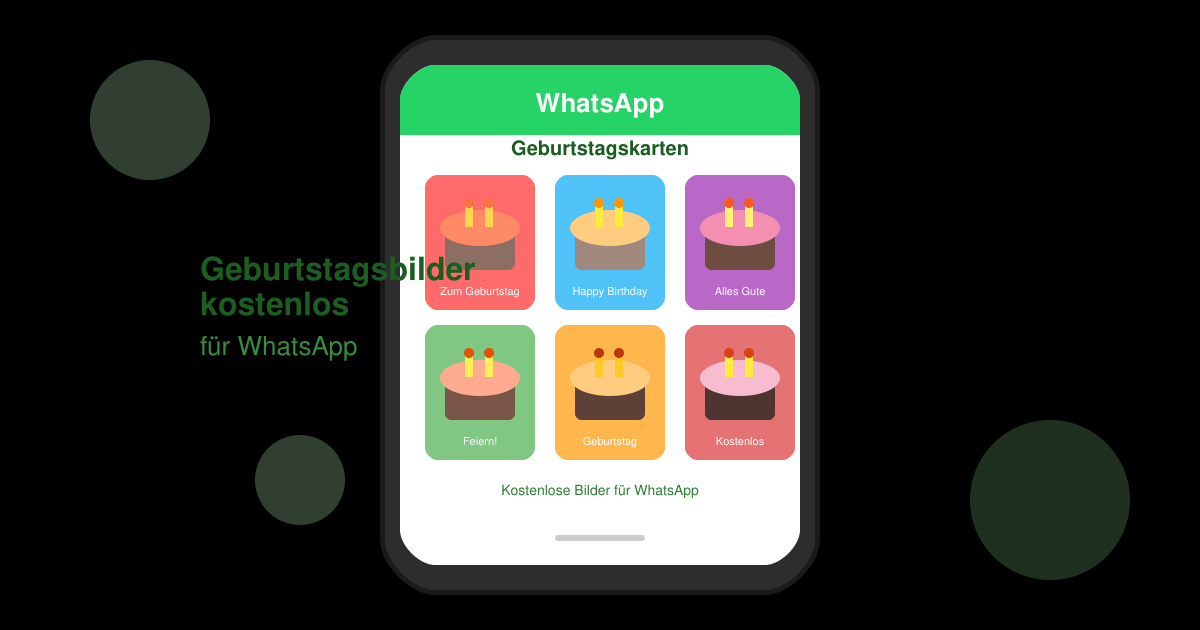 Geburtstagsbilder kostenlos für WhatsApp