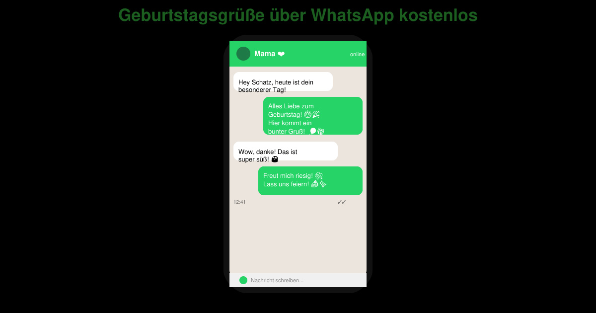 Geburtstagsgrüße über WhatsApp kostenlos