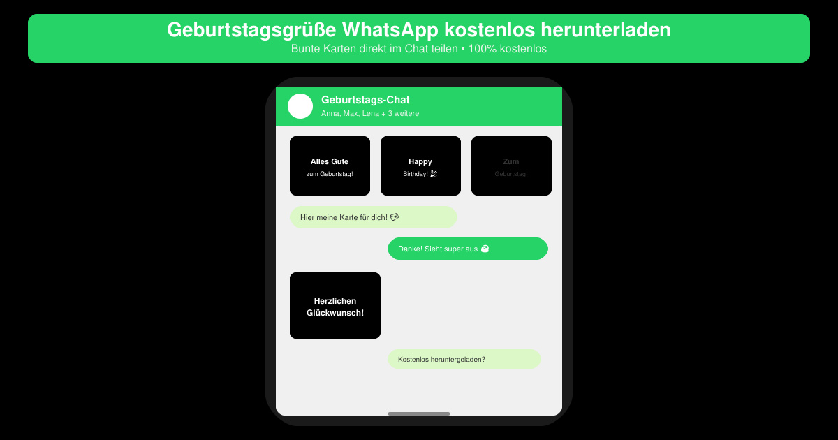 Geburtstagsgrüße WhatsApp kostenlos herunterladen