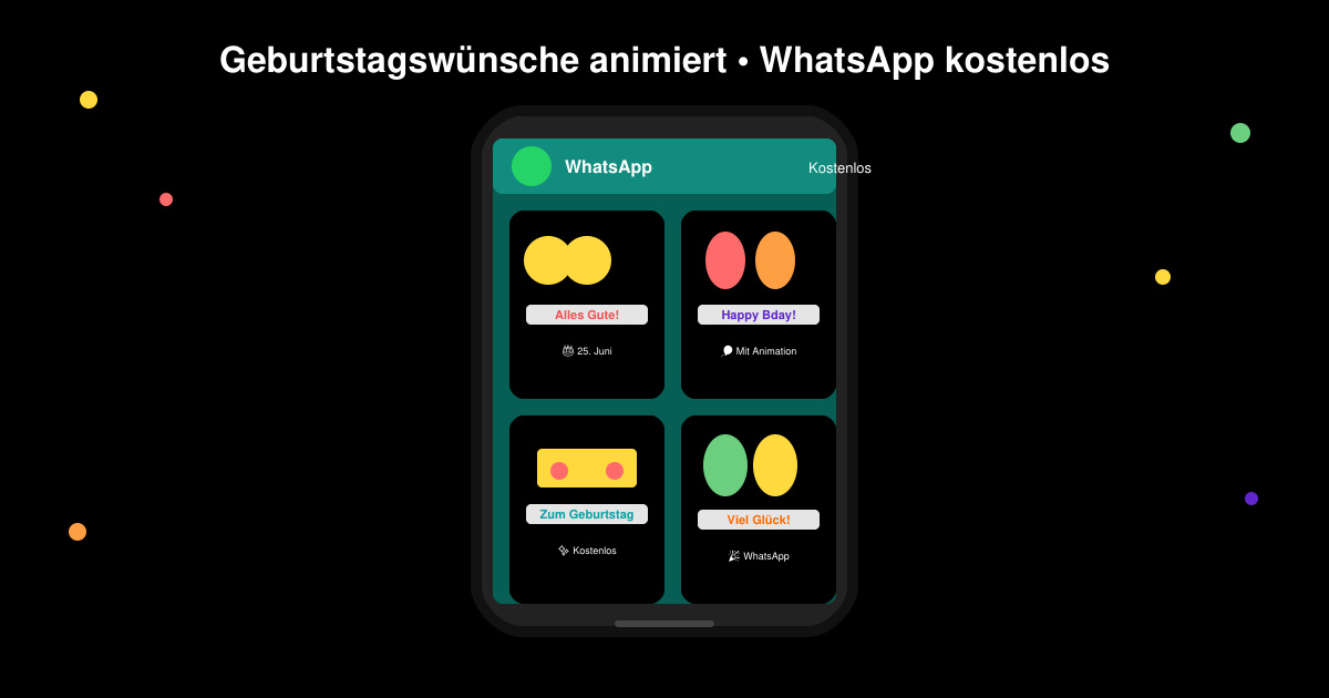 Geburtstagswünsche animiert WhatsApp kostenlos