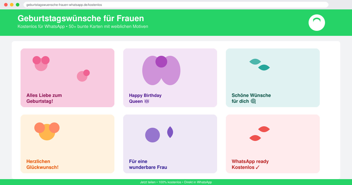 Geburtstagswünsche für frauen WhatsApp kostenlos