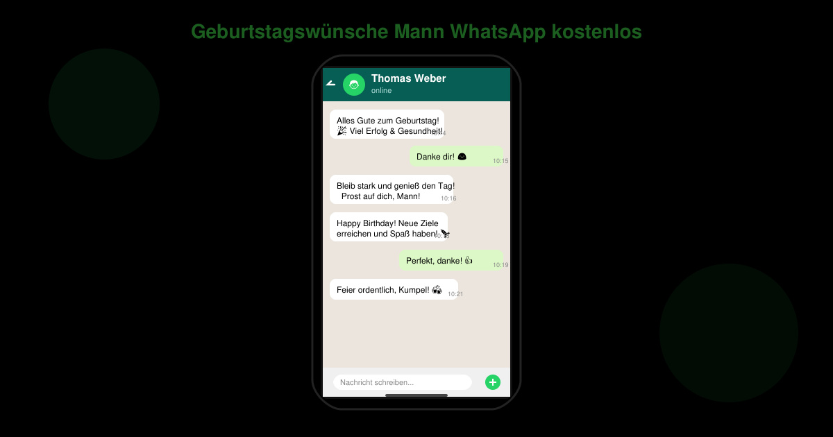 Geburtstagswünsche mann WhatsApp kostenlos