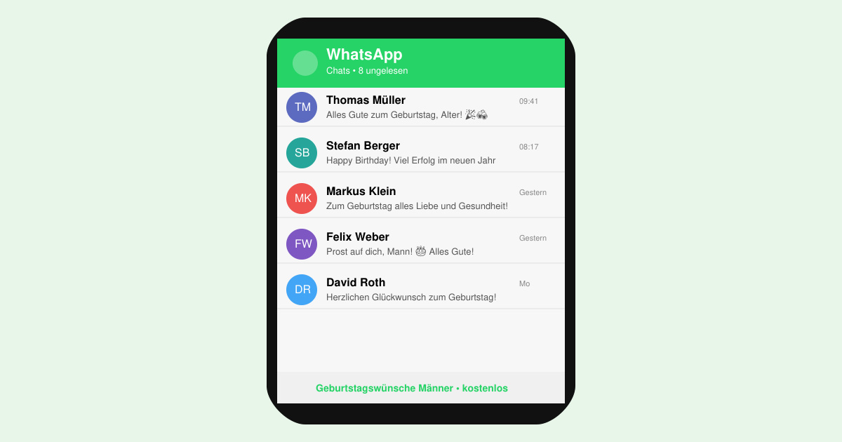 Geburtstagswünsche männer WhatsApp kostenlos