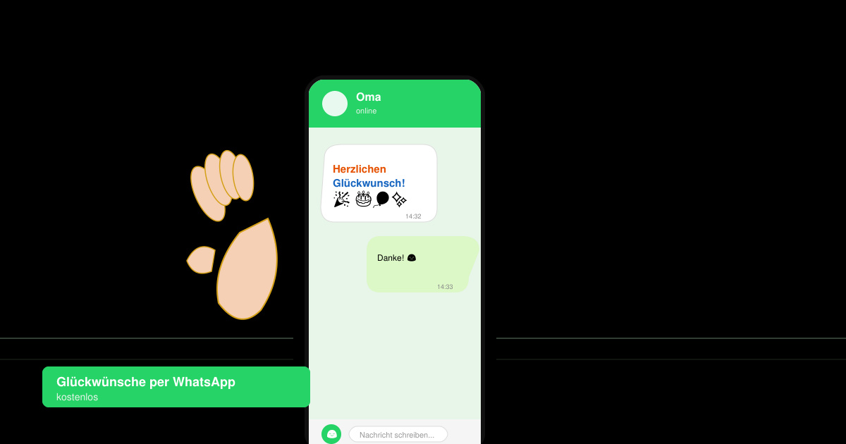 Glückwünsche per WhatsApp kostenlos