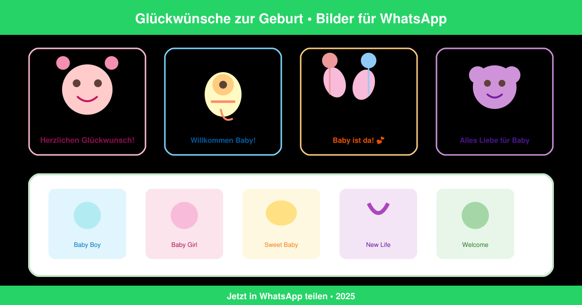 Glückwünsche zur geburt bilder WhatsApp