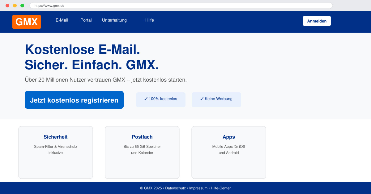 GMX kostenlose e mail
