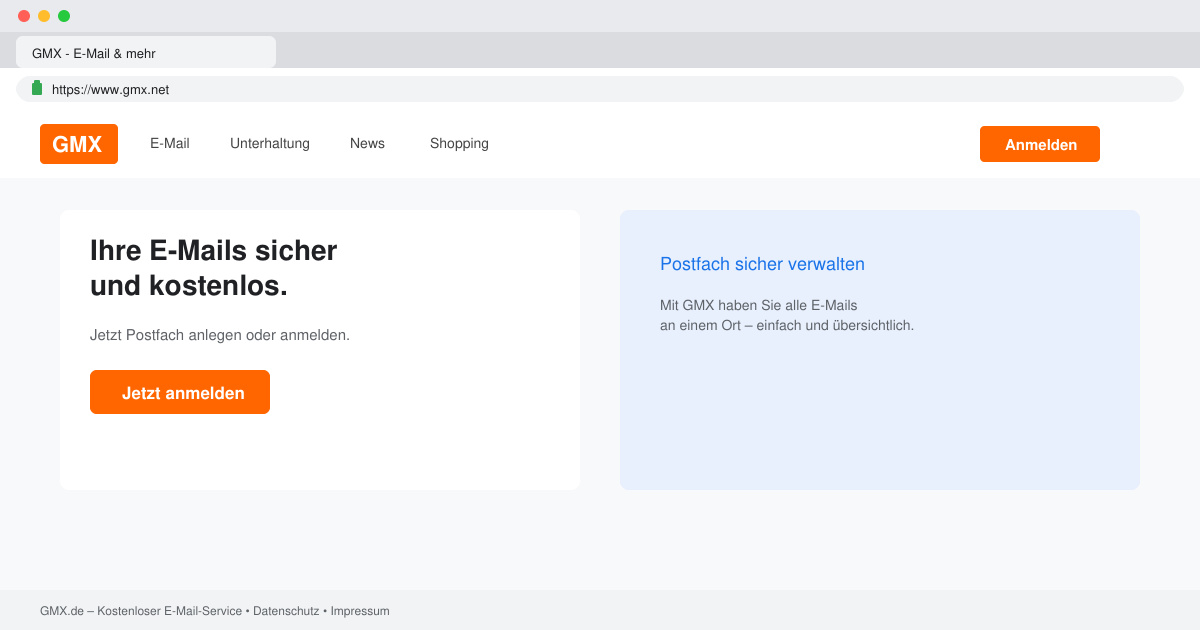 GMX login zum postfach