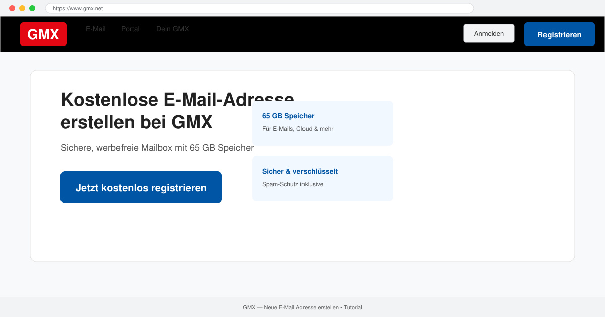 GMX neue e mail adresse