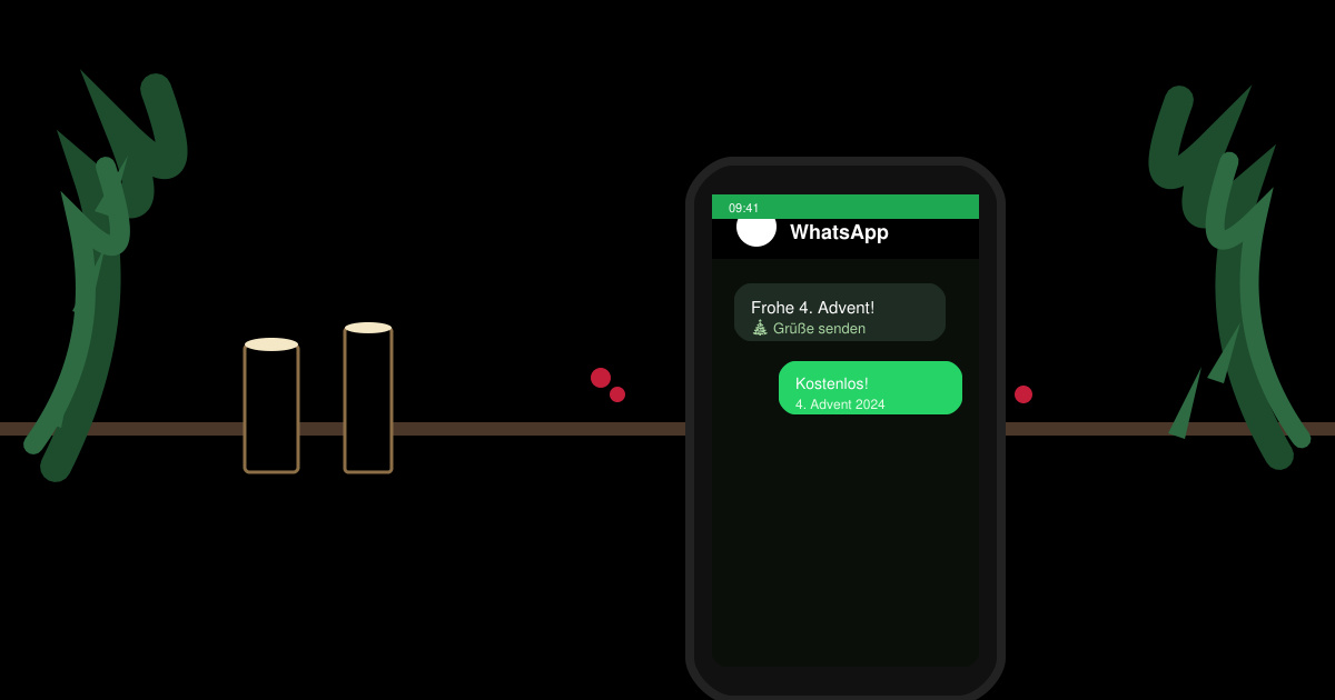 Grüße zum 4 advent WhatsApp kostenlos