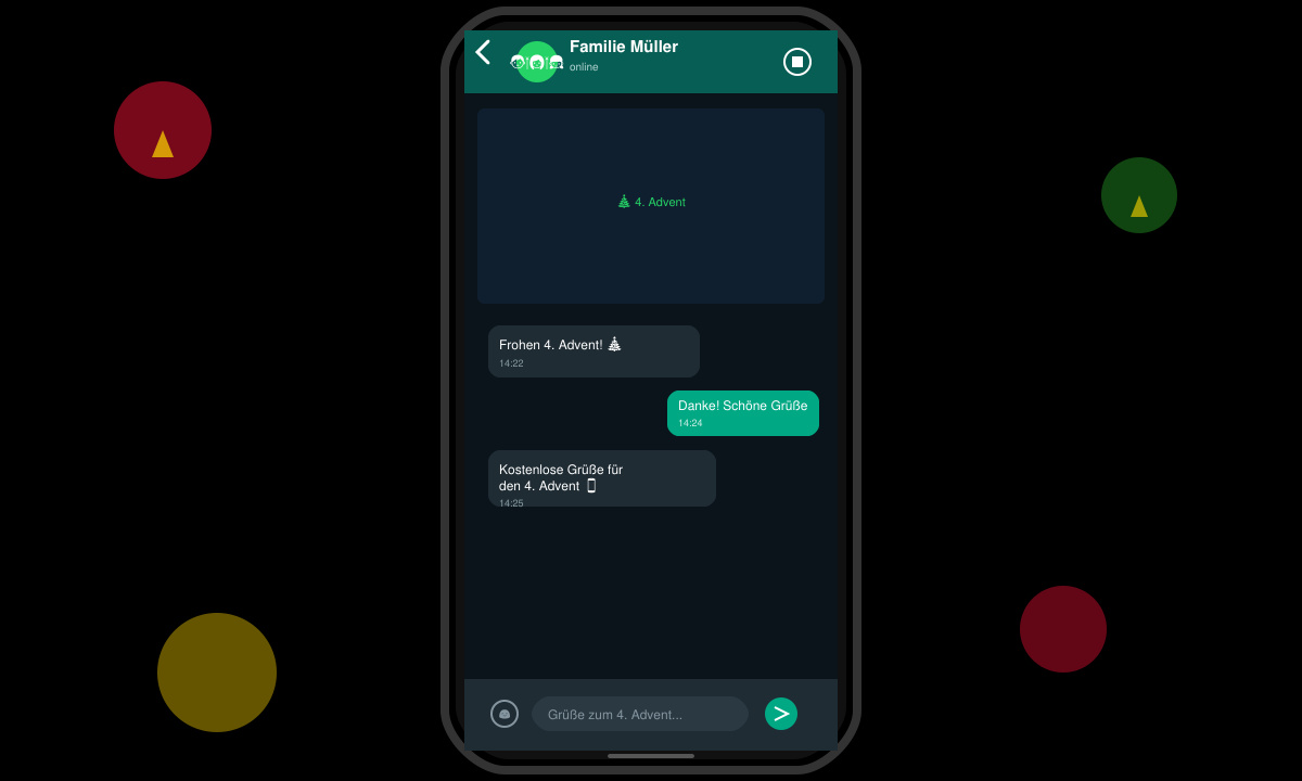 WhatsApp Chat öffnen für Grüße zum 4 advent WhatsApp kostenlos