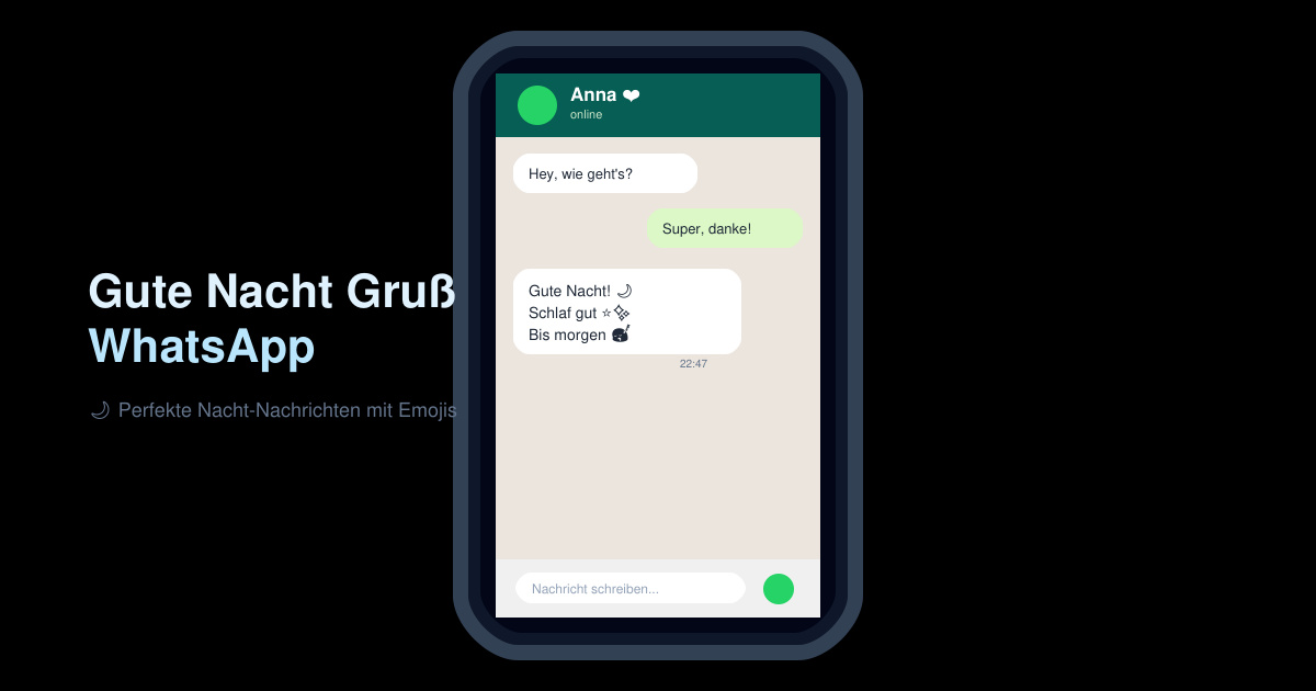 Gute nacht gruß WhatsApp