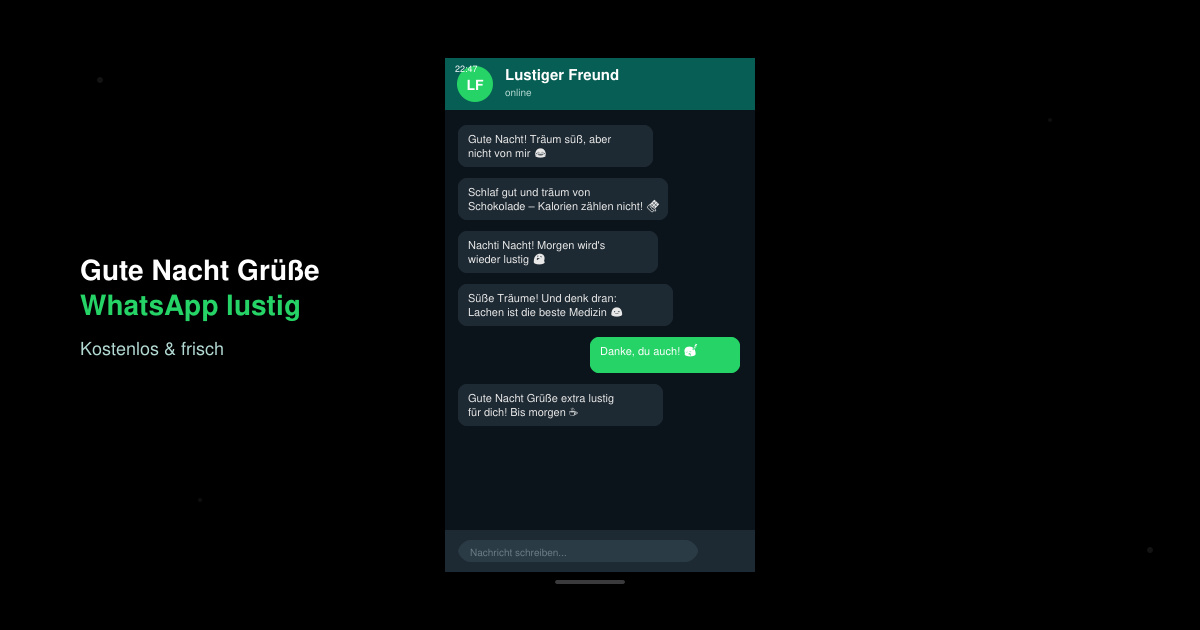 Gute nacht grüße WhatsApp lustig kostenlos