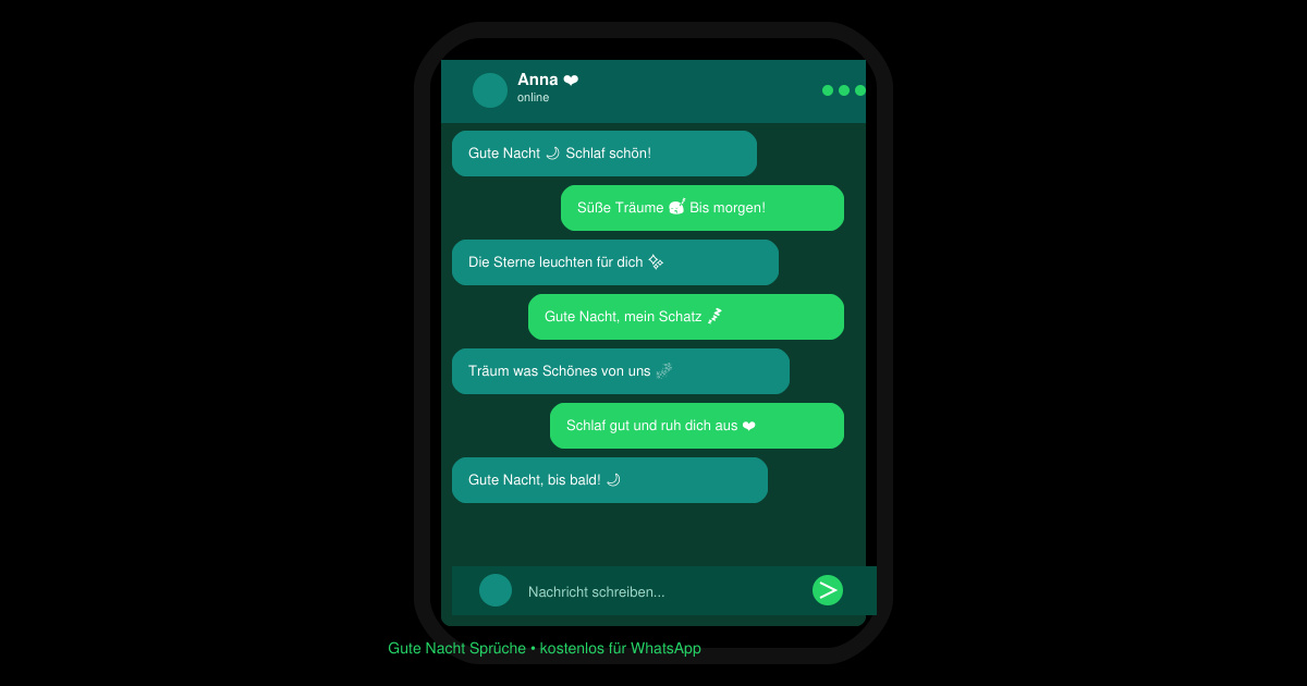 Gute nacht sprüche kostenlos für WhatsApp