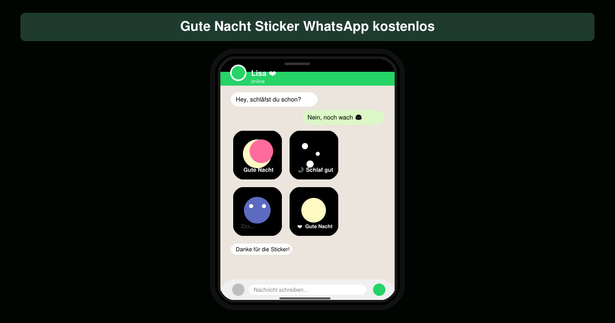 Gute nacht sticker WhatsApp kostenlos