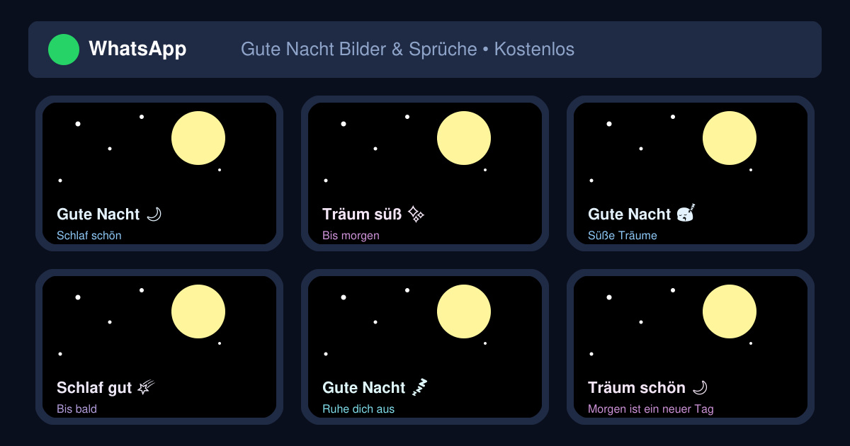 Gute nacht WhatsApp bilder sprüche kostenlos