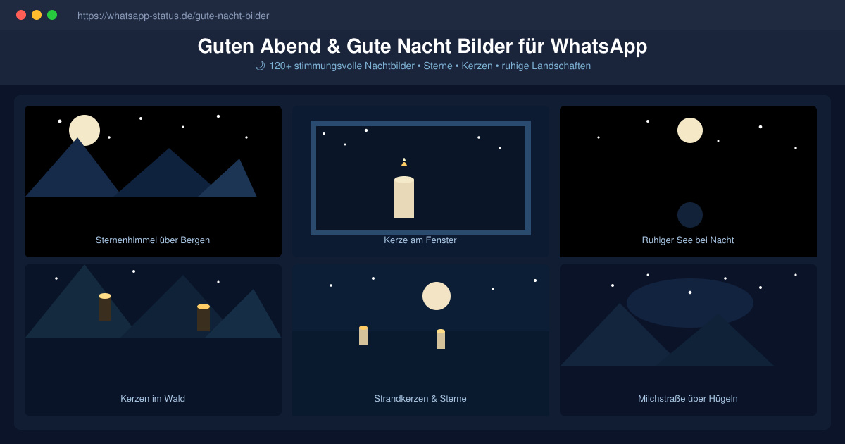 Guten abend gute nacht bilder für WhatsApp
