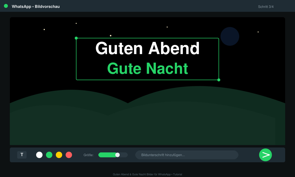Bearbeitetes Bild mit Gruß in WhatsApp versenden