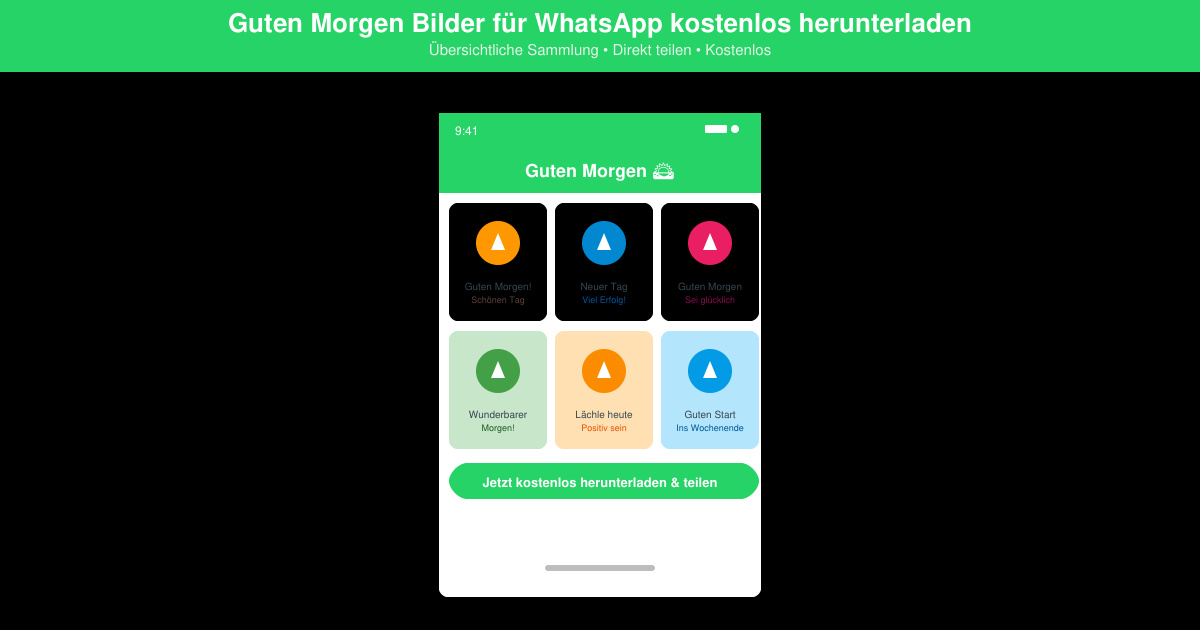 Guten morgen bilder für WhatsApp kostenlos herunterladen