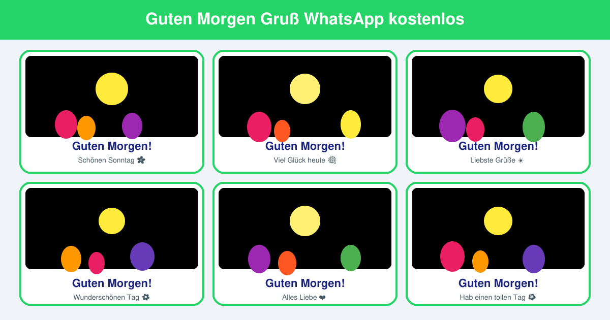 Guten morgen gruß WhatsApp kostenlos