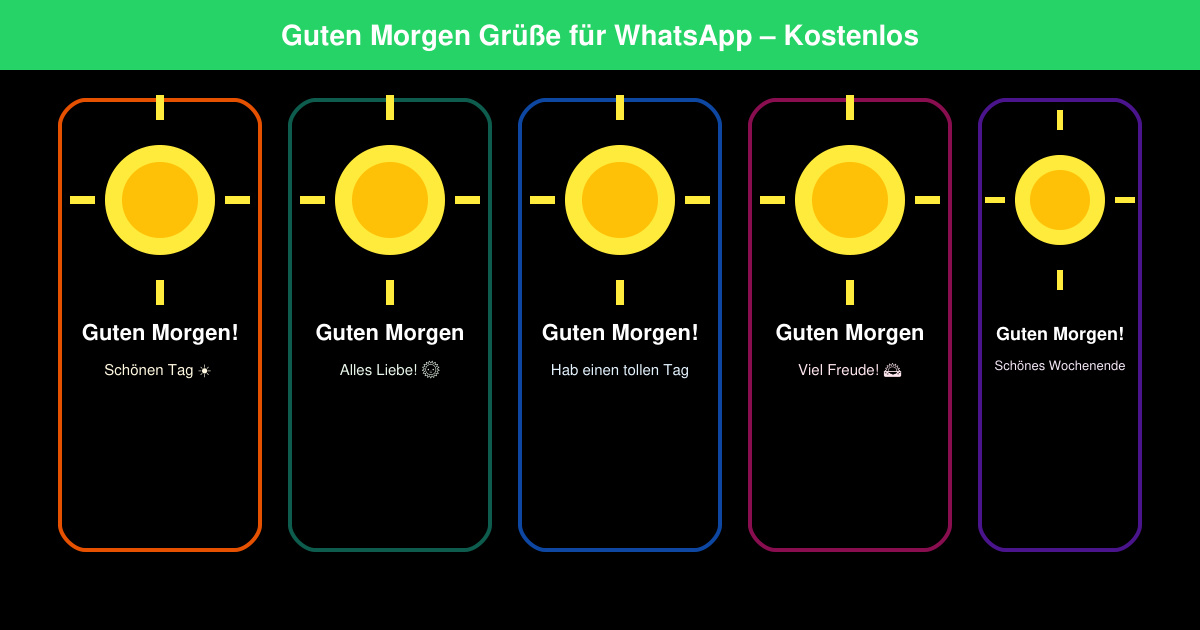 Guten morgen grüße für WhatsApp kostenlos