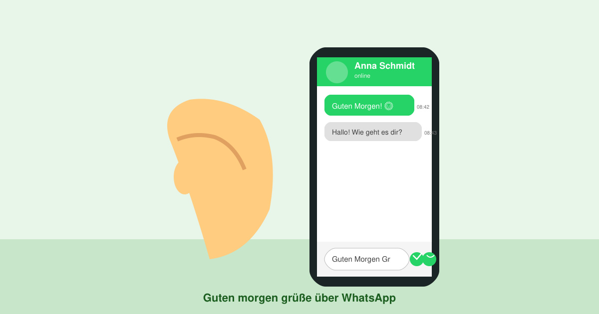 Guten morgen grüße über WhatsApp