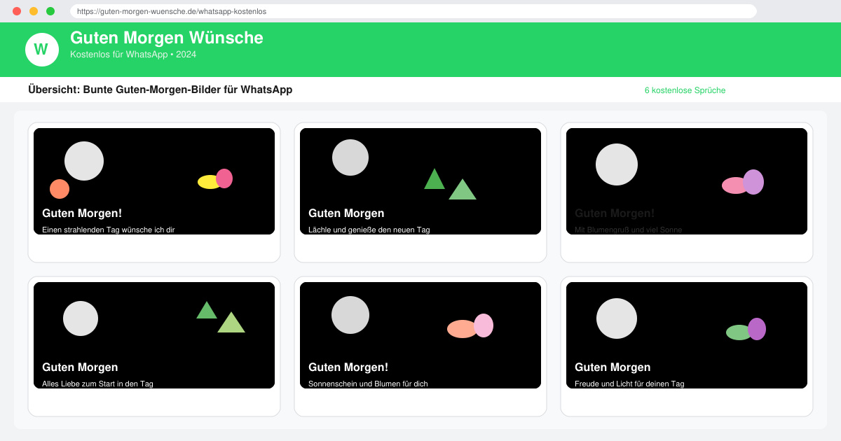 Guten morgen wünsche WhatsApp kostenlos