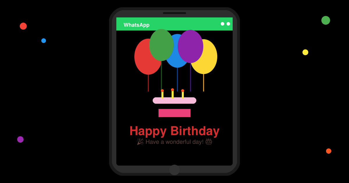 Happy birthday WhatsApp bild