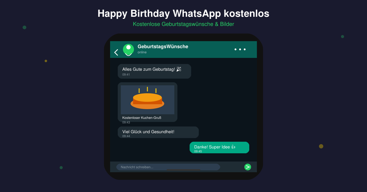 Happy birthday WhatsApp kostenlos