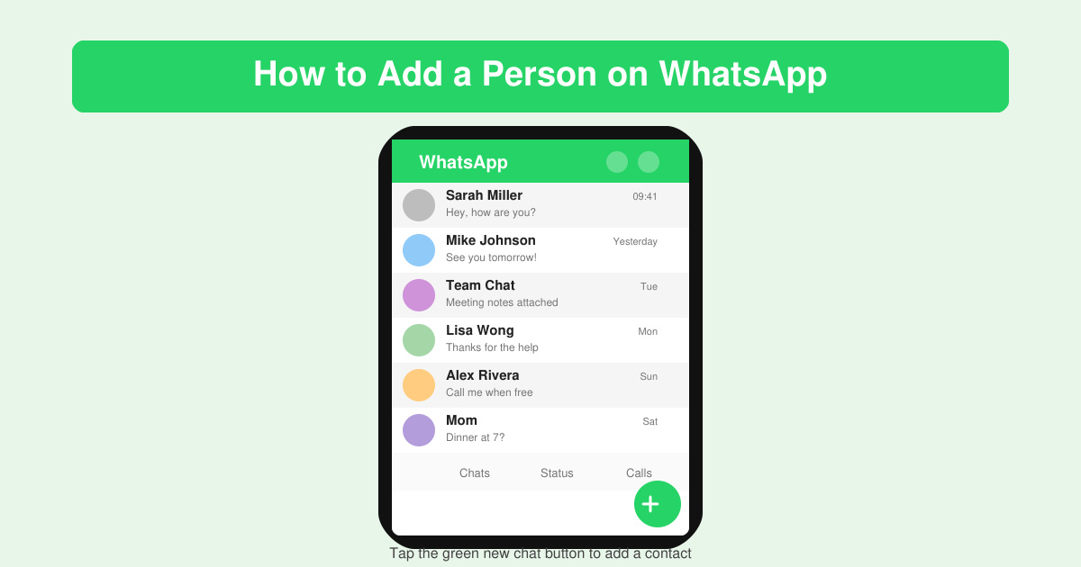 How to Add a Person on WhatsApp