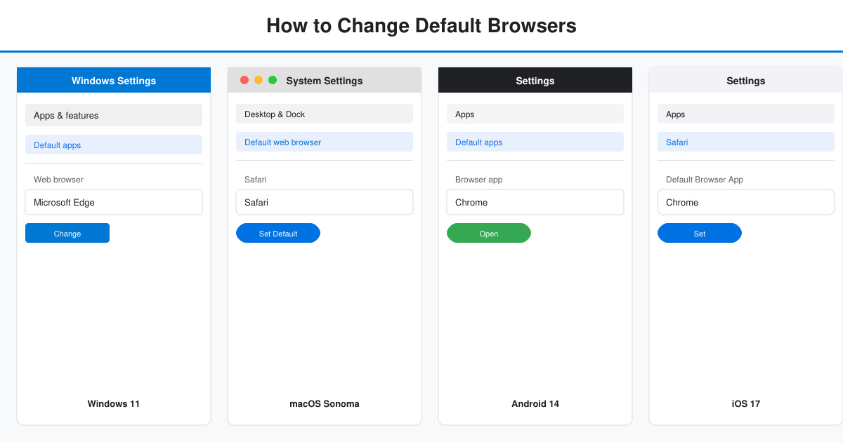 How to Change Default Browsers