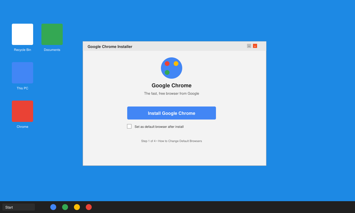 Installing Chrome as the new default browser