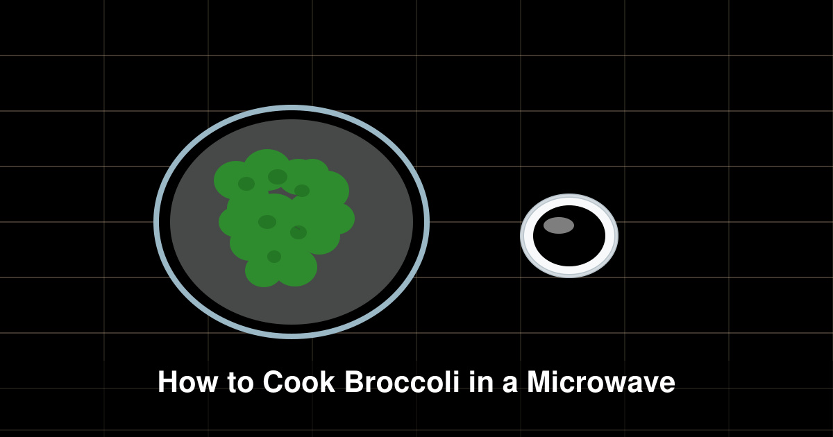 Overhead view of a glass bowl filled with fresh green broccoli florets next to a small cup of water on a kitchen counter